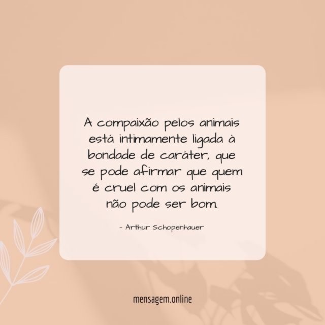 A compaixão pelos animais