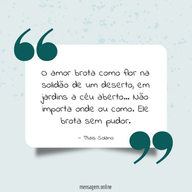 O amor brota como flor
