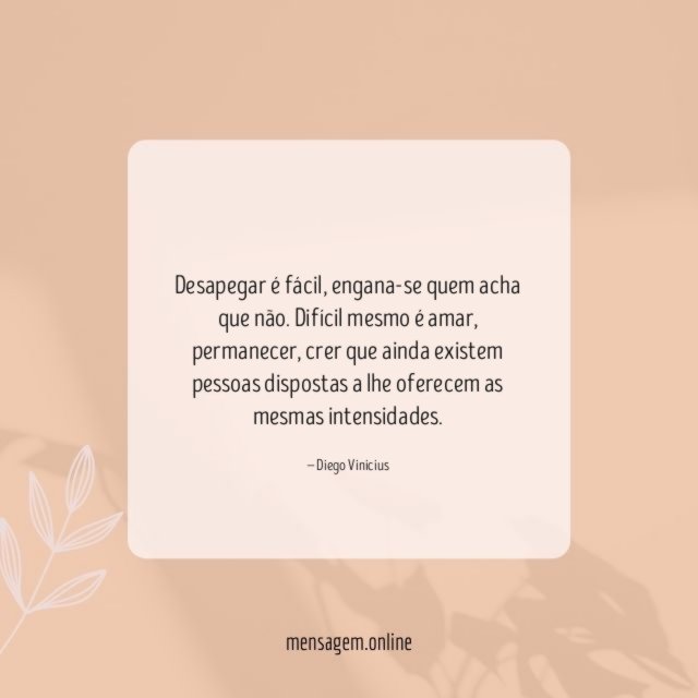 Desapegar é fácil