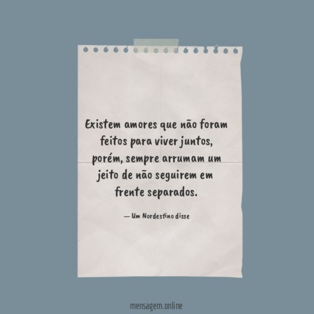 Não foram feitos para viver juntos