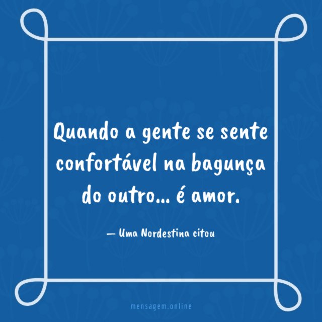 Confortável na bagunça do outro