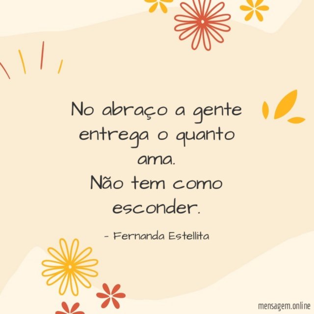 No abraço a gente entrega