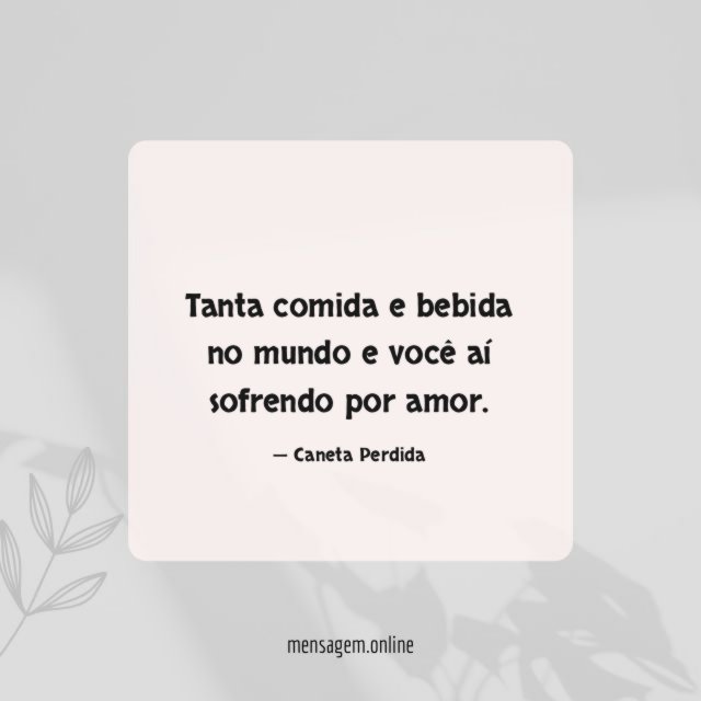 Tanta comida e bebida