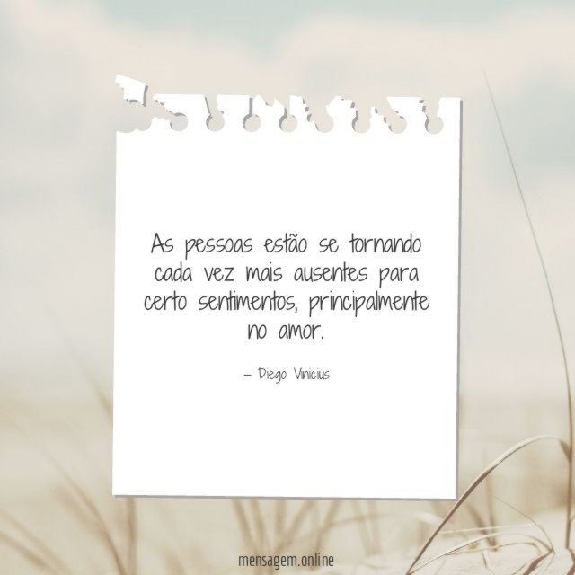 As pessoas estão se tornando