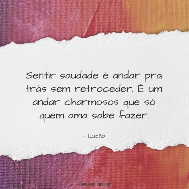 Andar pra trás sem retroceder
