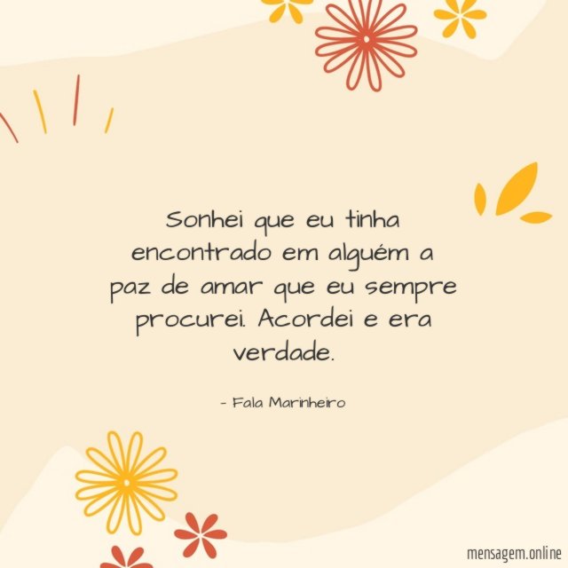 Sonhei que eu tinha encontrado