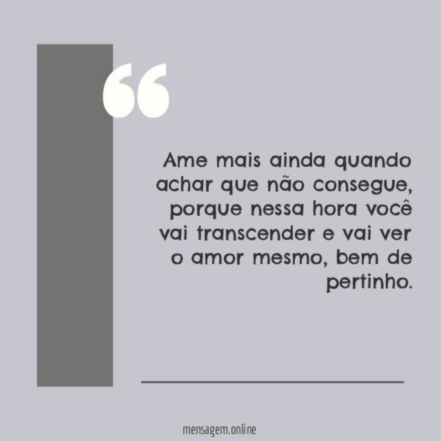 Ame mais ainda