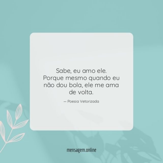 Eu não dou bola