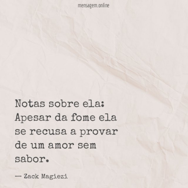 Apesar da fome