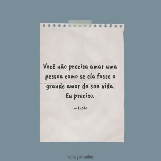Você não precisa amar