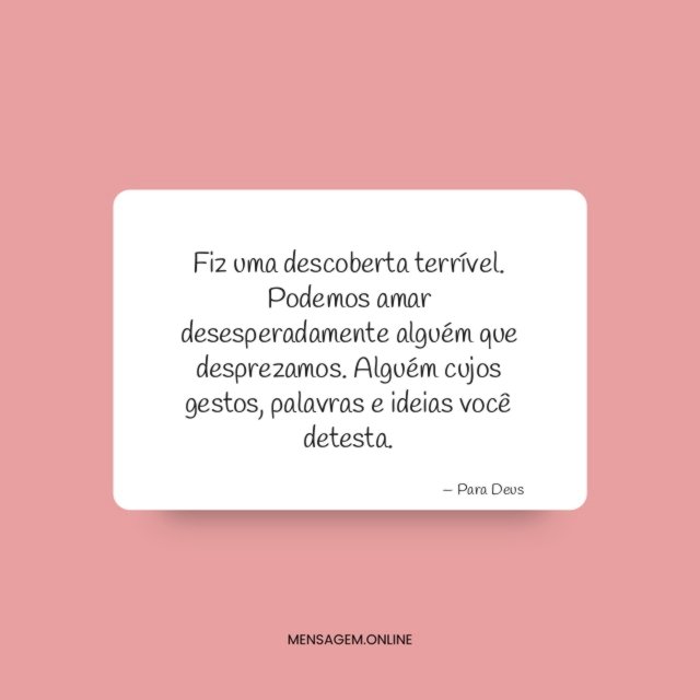 Fiz uma descoberta terrível