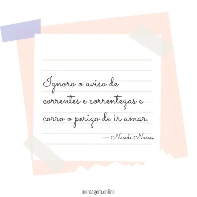 Ignoro o aviso de correntes