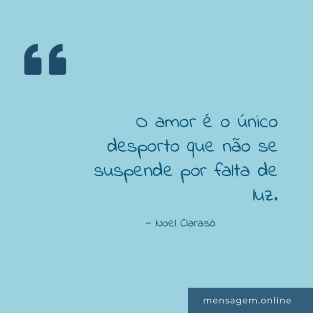 O amor é o único desporto
