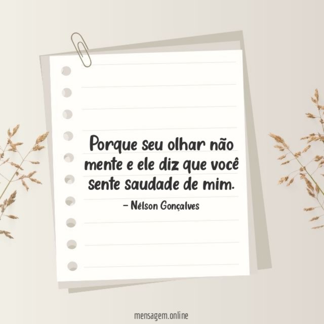 Porque seu olhar não mente
