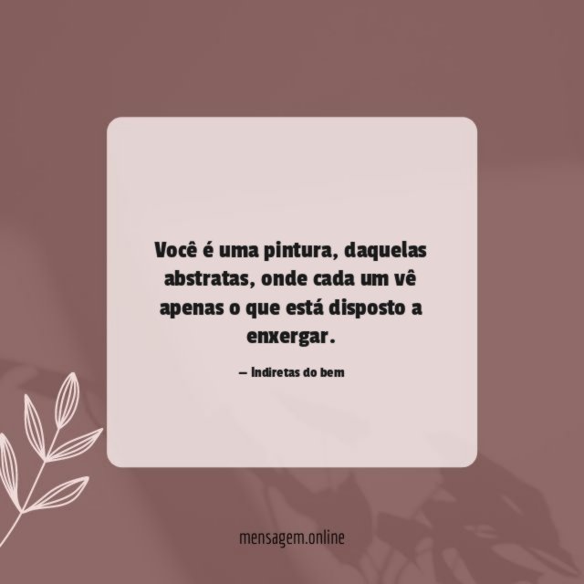 Você é uma pintura