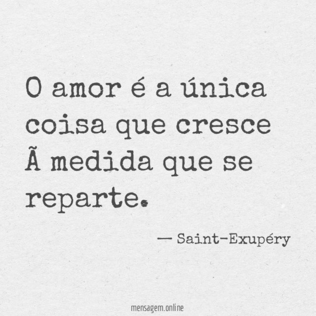 O amor é a única coisa