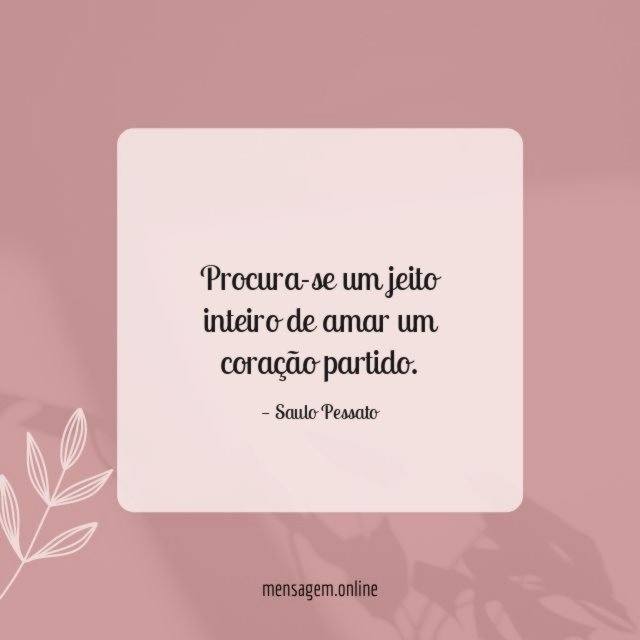 Procura-se um jeito inteiro
