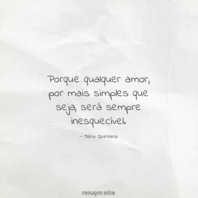 Porque qualquer amor