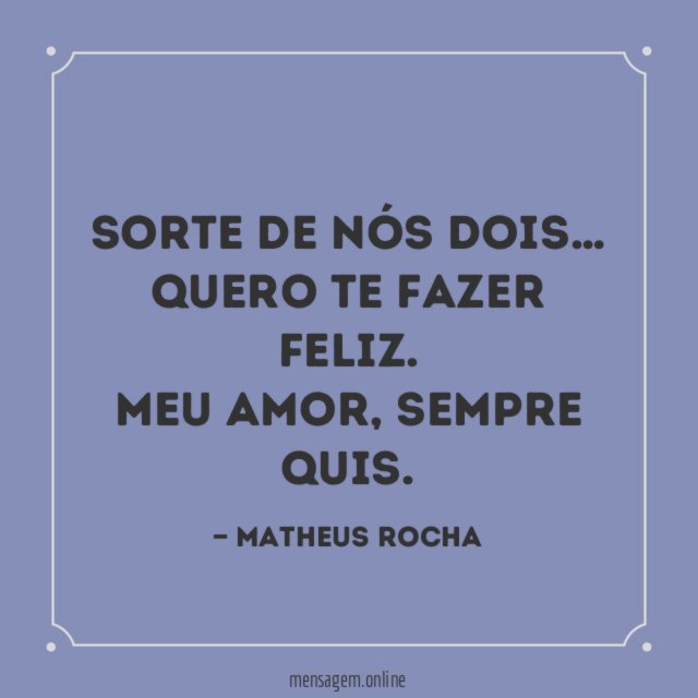 Sorte de nós dois