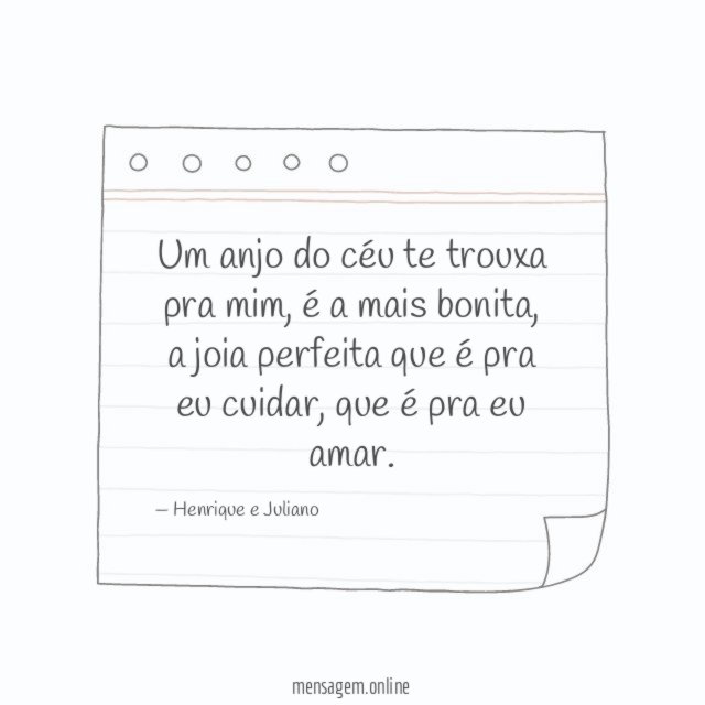 Um anjo do céu te trouxa