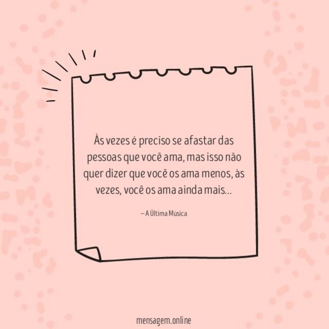 Às vezes é preciso se afastar