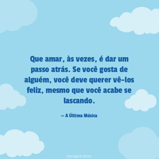 Mesmo que você acabe se lascando