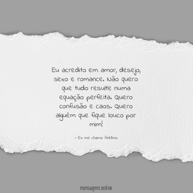 Eu acredito em amor