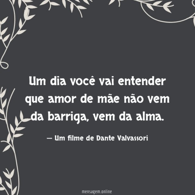 Um dia você vai entender que