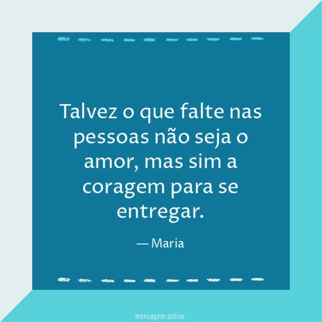 Talvez o que falte nas pessoas