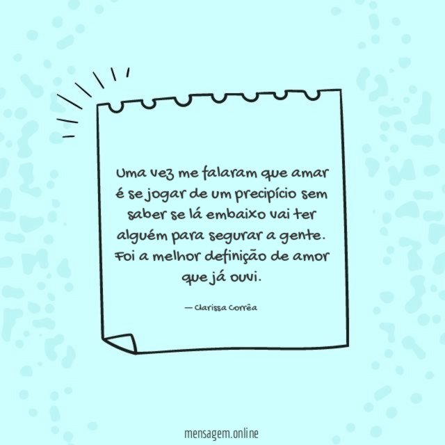 Uma vez me falaram que amar