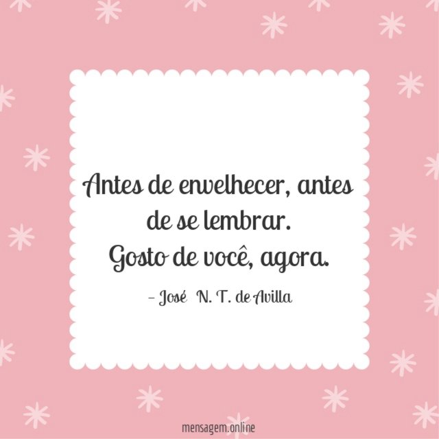 Antes de envelhecer