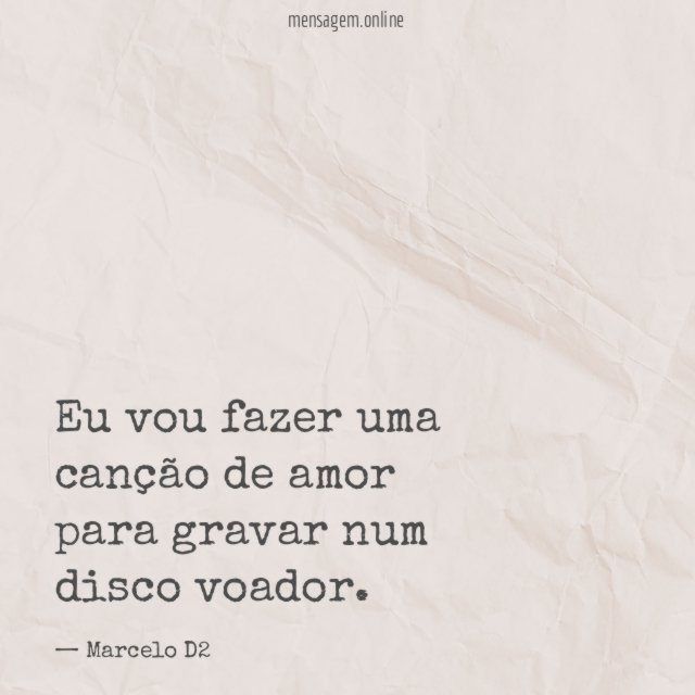 Eu vou fazer uma canção