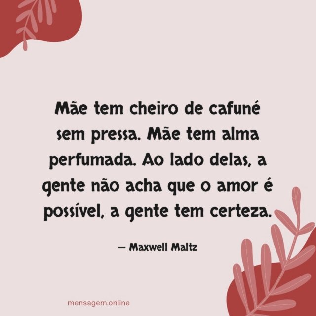 Mãe tem cheiro de cafuné