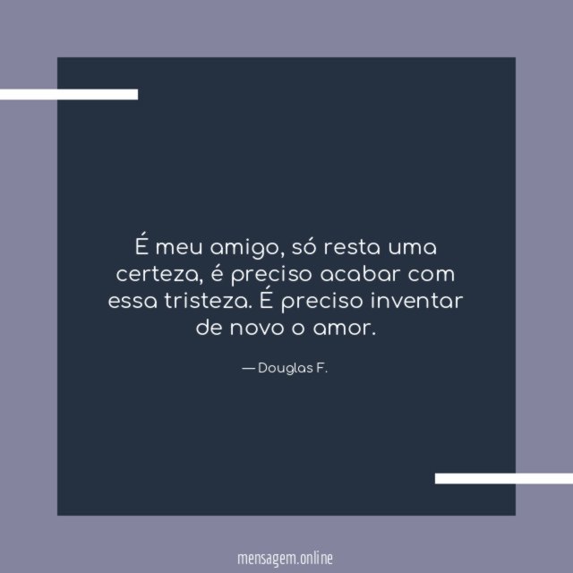 Inventar de novo o amor