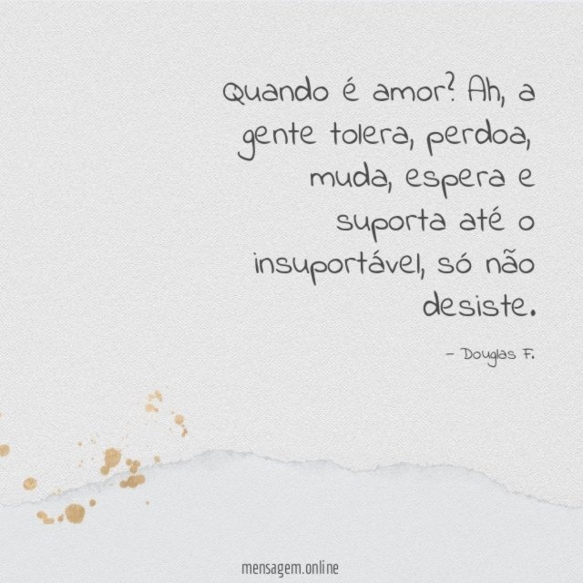 Quando é amor?