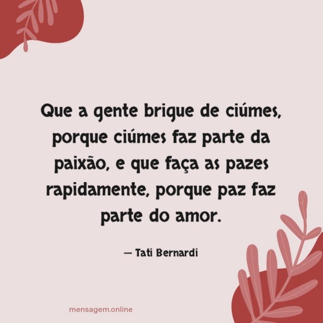 Que a gente brigue
