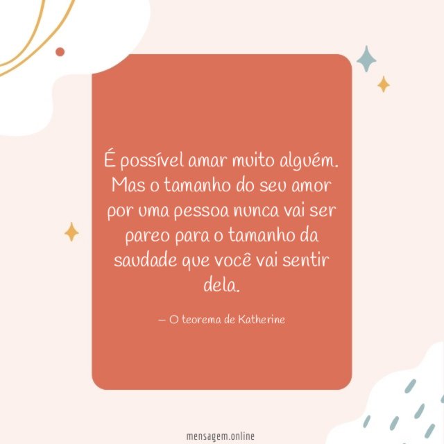 É possível amar muito