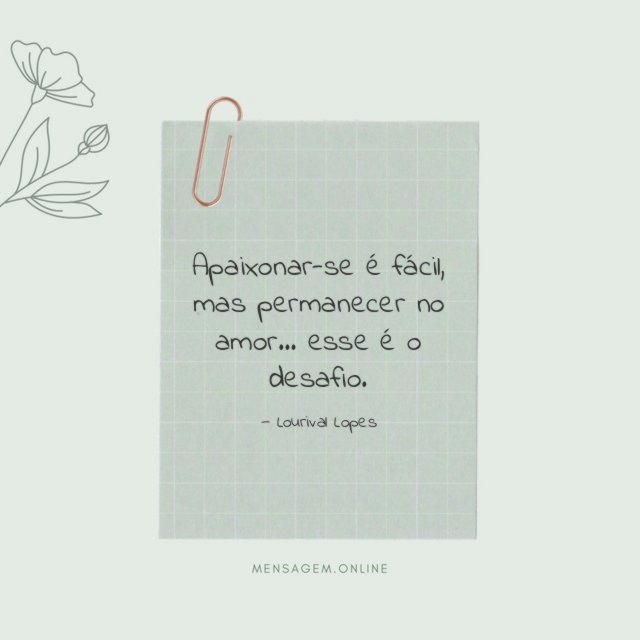Mas permanecer no amor