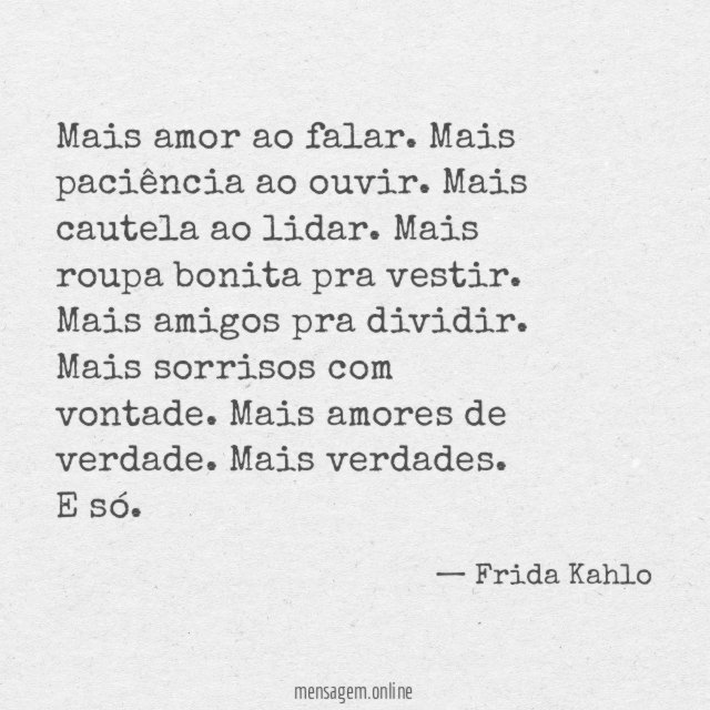 Mais amor ao falar