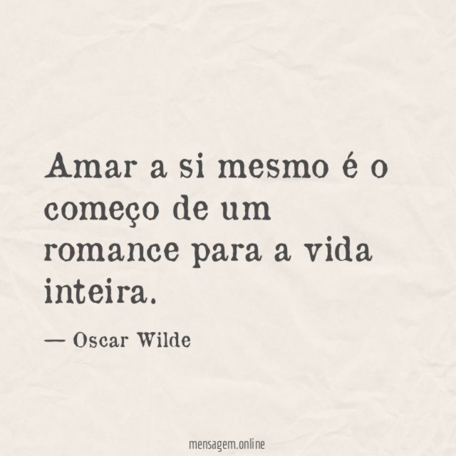 Amar a si mesmo é