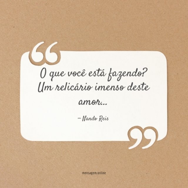 O que você está fazendo?