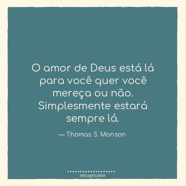 O amor de Deus está
