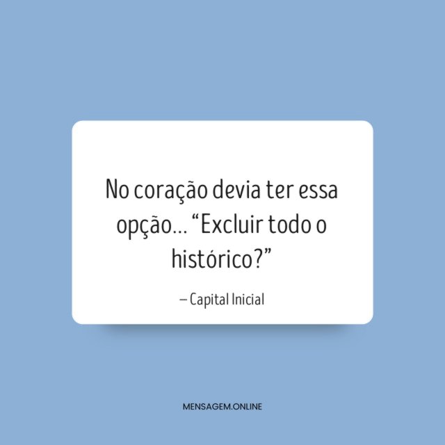 No coração devia ter