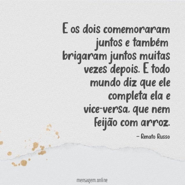 E os dois comeram juntos