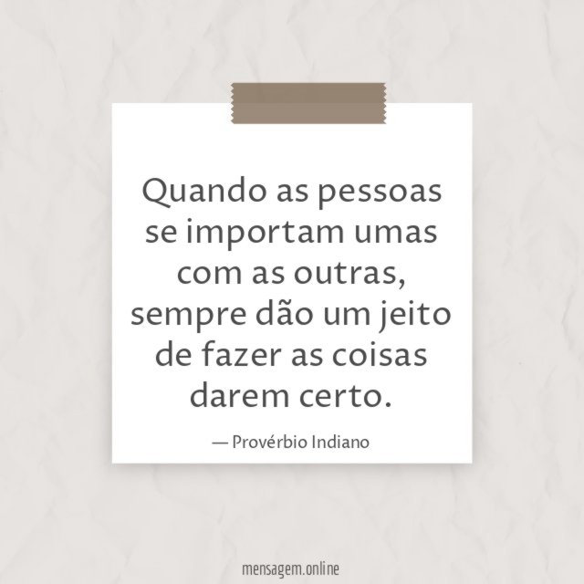 Quando as pessoas