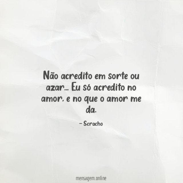 Não acredito