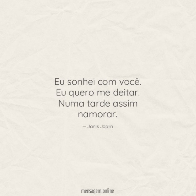 Eu sonhei com você