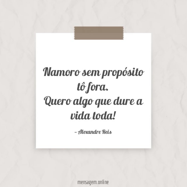Namoro sem propósito
