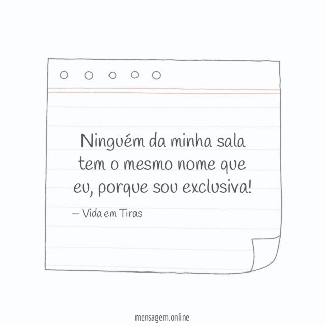 Ninguém da minha sala