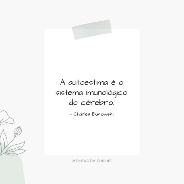 A autoestima é o sistema